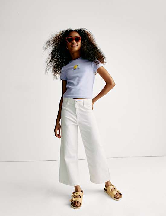 Cotton Rich Fitted Slogan T-Shirt (2-16 Yrs)