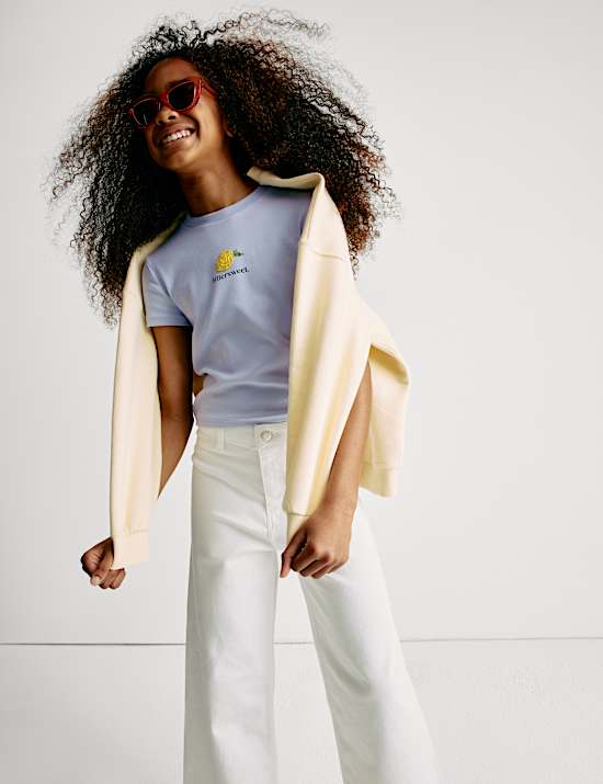 Cotton Rich Fitted Slogan T-Shirt (2-16 Yrs)