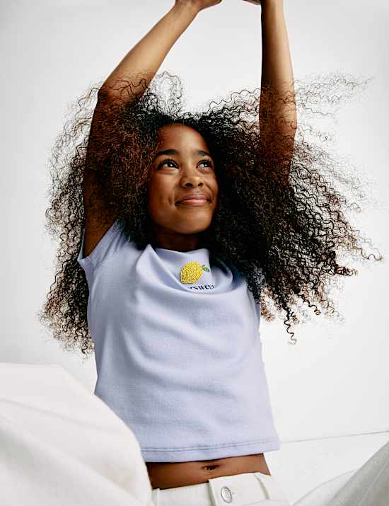 Cotton Rich Fitted Slogan T-Shirt (2-16 Yrs)