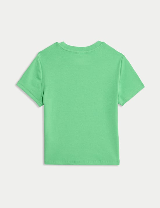 Cotton Rich Fitted Slogan T-Shirt (2-16 Yrs)