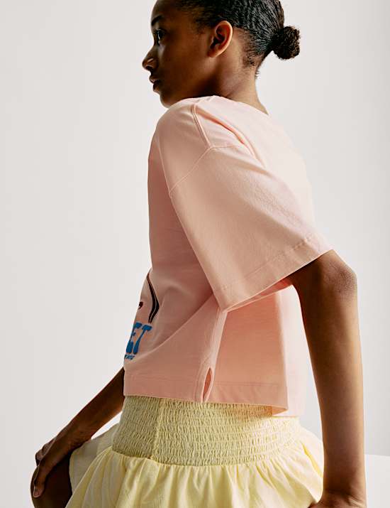 Baumwoll-T-Shirt „Sonnenaufgang bis Sonnenuntergang“ (6–16 Jahre)