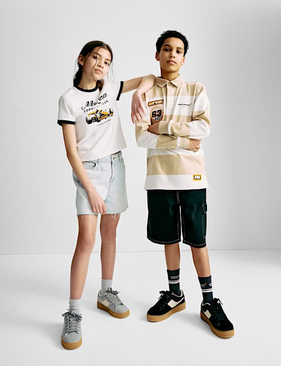 Cotton Rich McLaren F1 Team Cropped Top (2-16 Yrs)