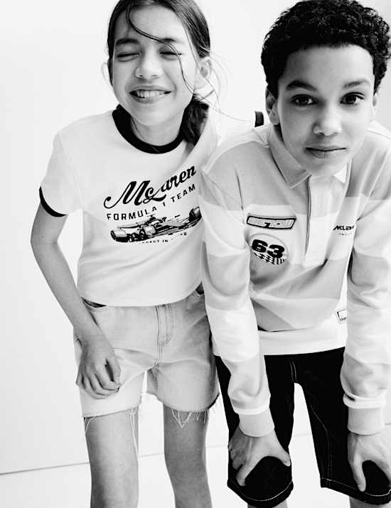 Cotton Rich McLaren F1 Team Cropped Top (2-16 Yrs)