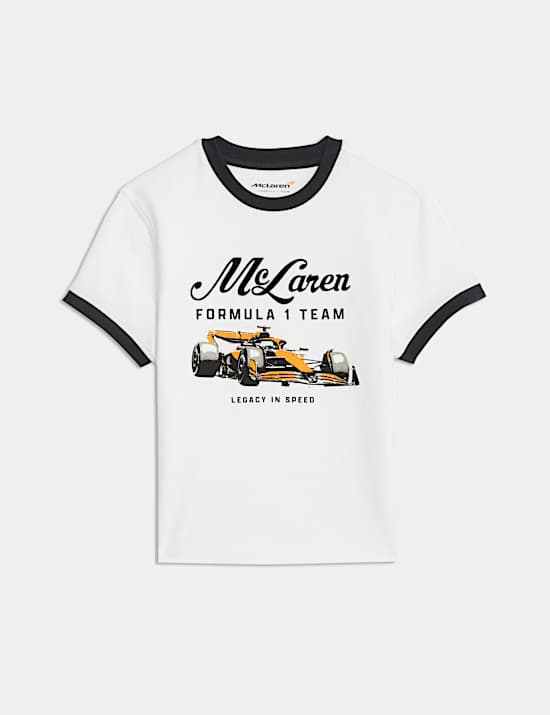 Cotton Rich McLaren F1 Team Cropped Top (2-16 Yrs)