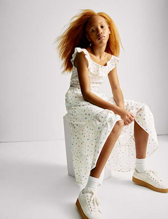 Cotton Rich Frill Bardot Top (6-16 Yrs)