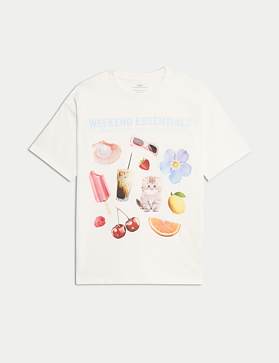 Pure Cotton Weekend Essentials T-Shirt (6-16 Yrs)