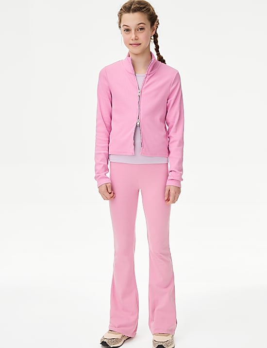 Cotton Rich Rib Zip Top (6-16 Yrs)