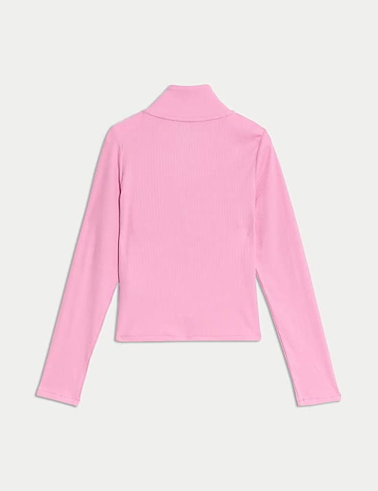 Cotton Rich Rib Zip Top (6-16 Yrs)