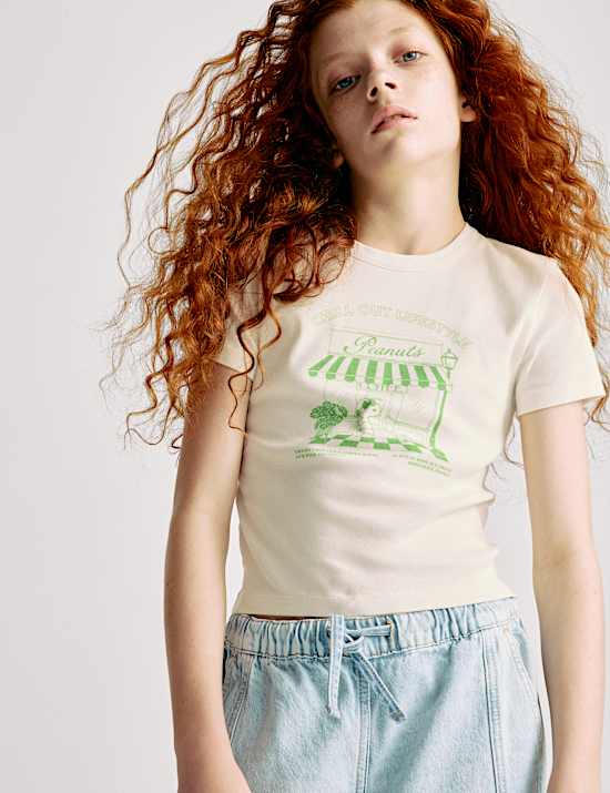 Snoopy™ Crop-Top aus reiner Baumwolle (6–16 J.)