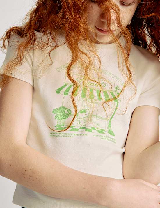 Snoopy™ Crop-Top aus reiner Baumwolle (6–16 J.)