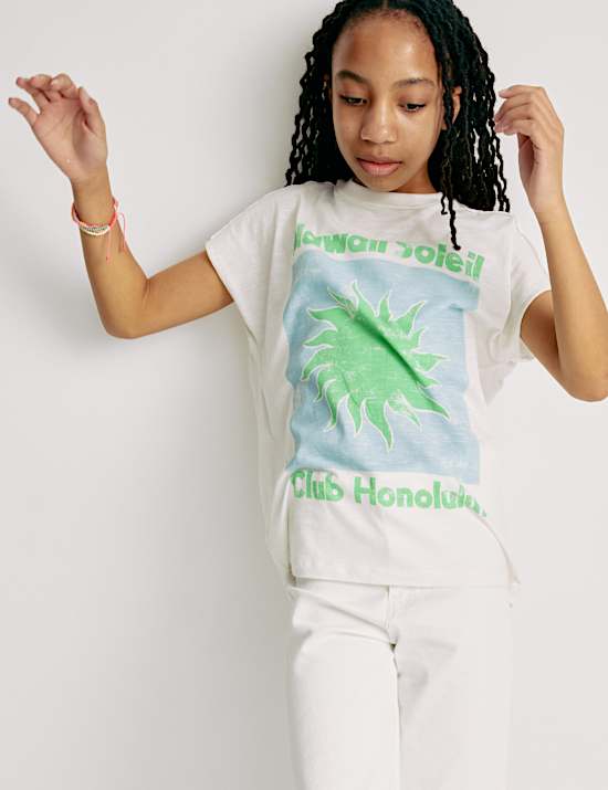 Cotton Rich Honolulu Print T-Shirt (2-16 Yrs)