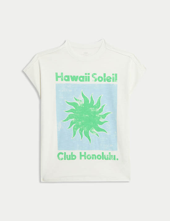 Cotton Rich Honolulu Print T-Shirt (2-16 Yrs)