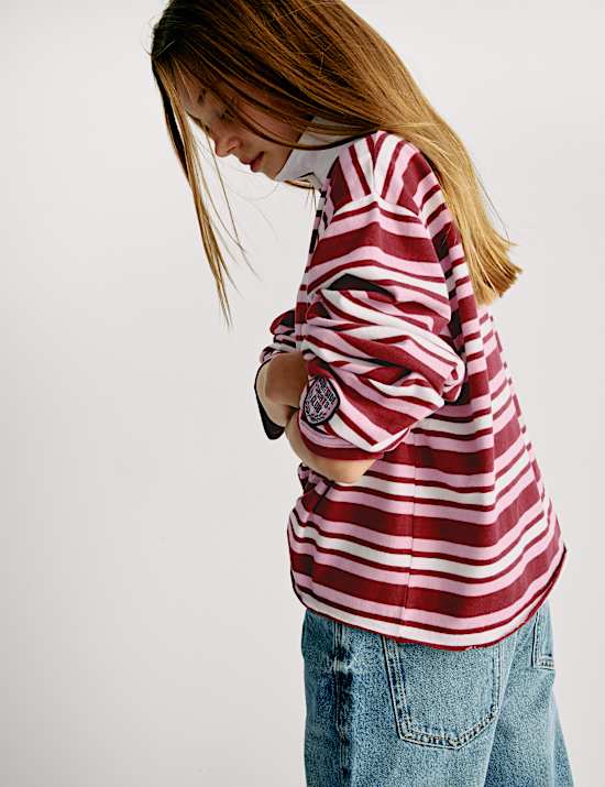 Pure Cotton Striped Rugby Shirt (6-16 Yrs)