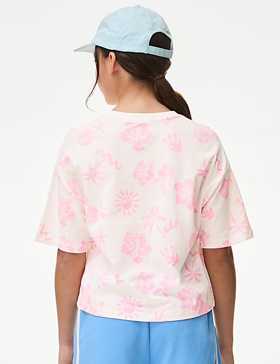 Pure Cotton Floral T-Shirt (6-16 Yrs)