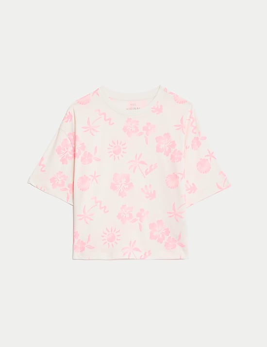 Pure Cotton Floral T-Shirt (6-16 Yrs)
