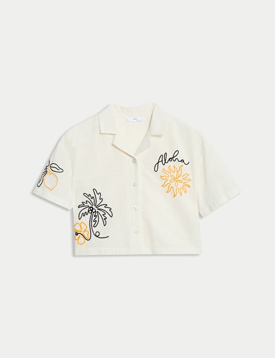 Pure Cotton Embroidered Shirt (2-16 Yrs)