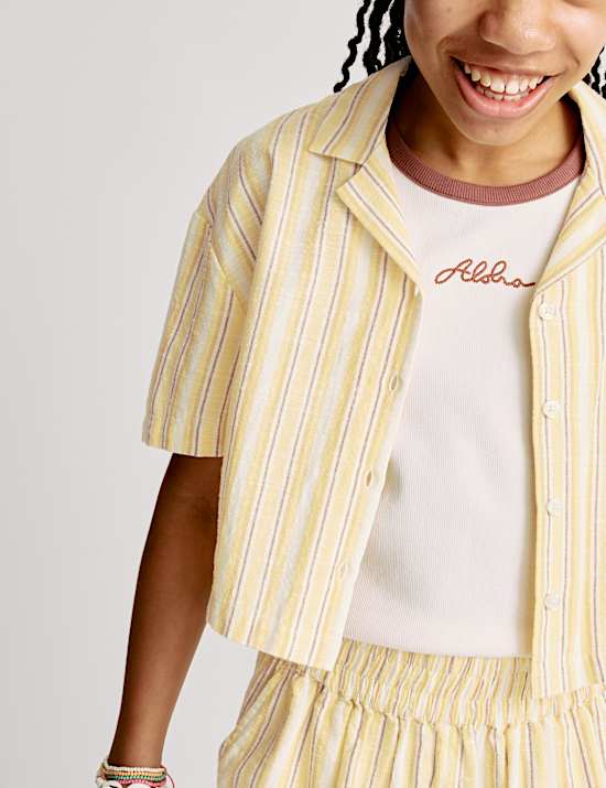 Pure Cotton Striped Shirt (6-16 Yrs)