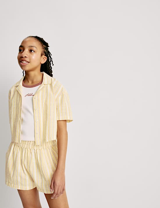 Pure Cotton Striped Shirt (6-16 Yrs)