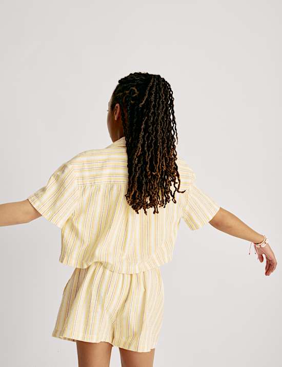 Pure Cotton Striped Shirt (6-16 Yrs)
