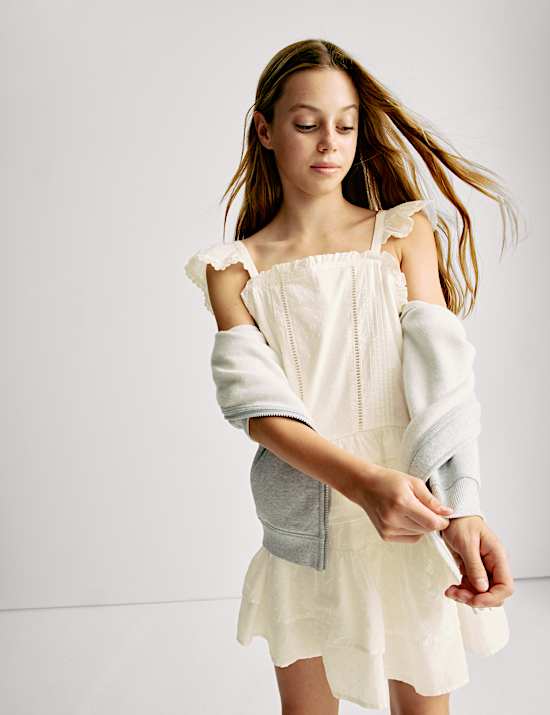 Pure Cotton Frilled Top (6-16 Yrs)