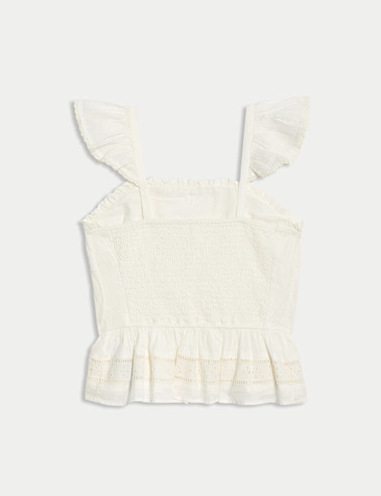 Pure Cotton Frilled Top (6-16 Yrs)