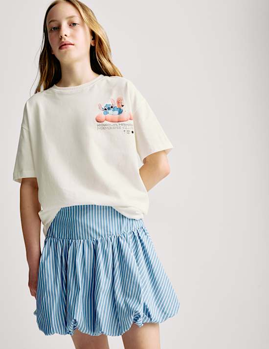 T-Shirt aus reiner Baumwolle mit Lilo & Stitch™ Motiv (6–16 J.)