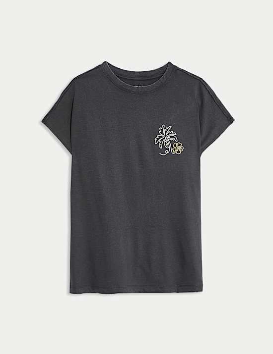 Cotton Rich Tropical Print T-Shirt (2-16 Yrs)