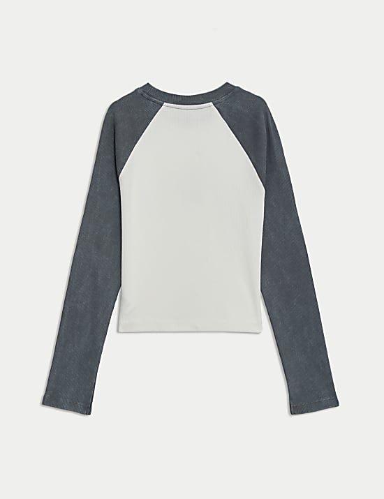 Cotton Rich Star Ribbed Top (6-16 Yrs)