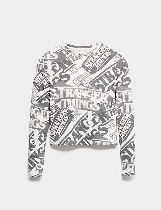 Cotton Rich Graphic Stranger Things™ Top (6-16 Yrs)