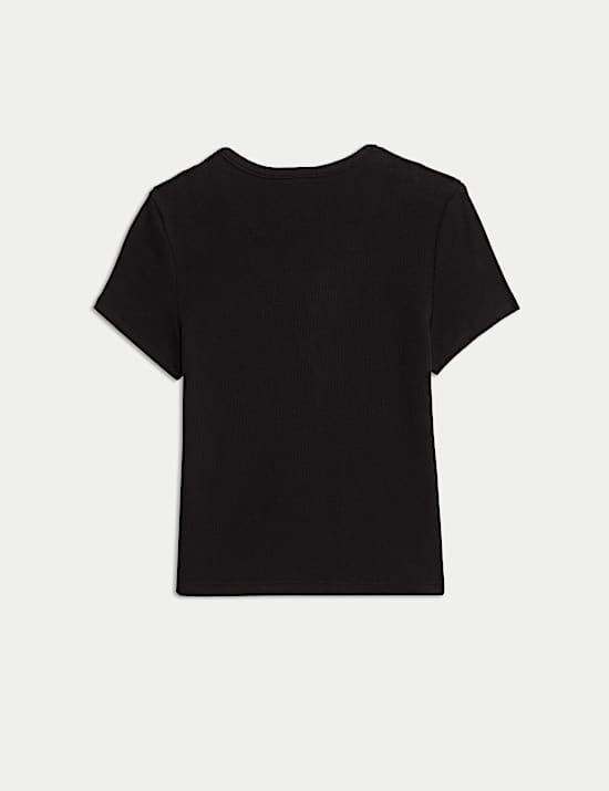 Cotton Rich Button T-Shirt (6-16 Yrs)