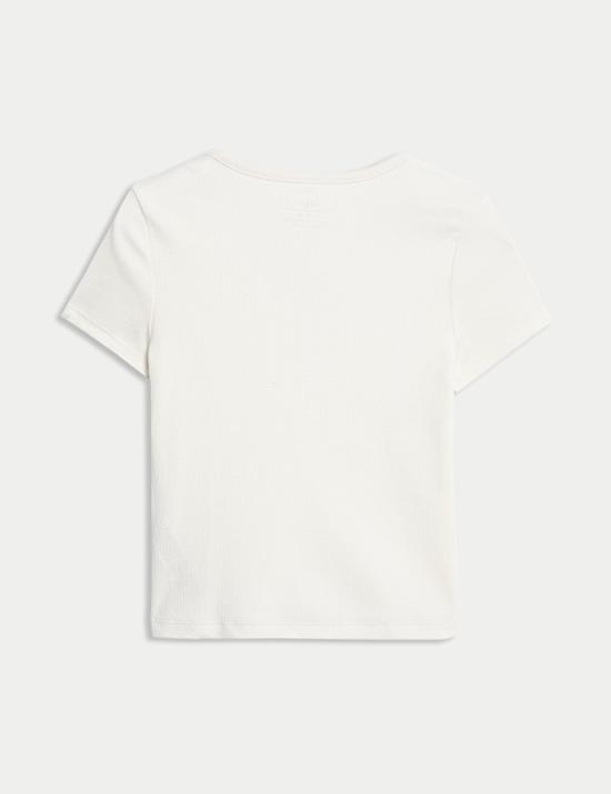 Cotton Rich Button T-Shirt (6-16 Yrs)