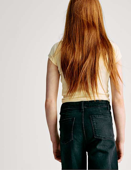 Cotton Rich Embroidered Cropped Top (6-16 Yrs)