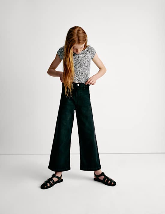 Cotton Rich Embroidered Cropped Top (6-16 Yrs)