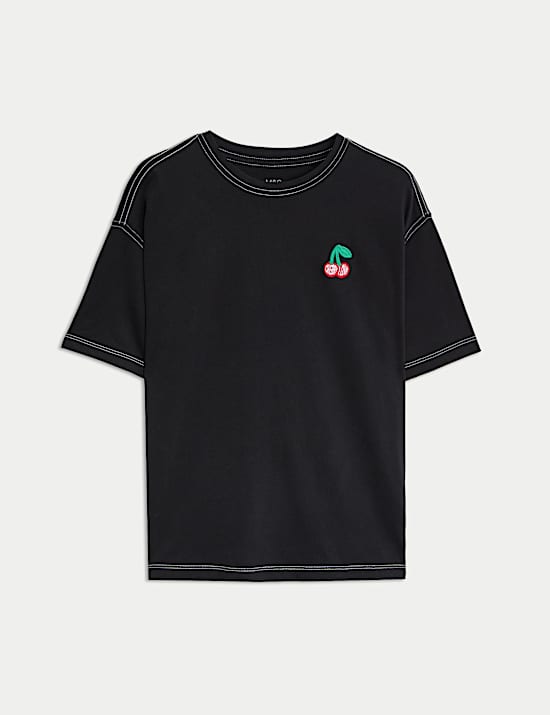 Pure Cotton Embroidered T-Shirt (2-16 Yrs)