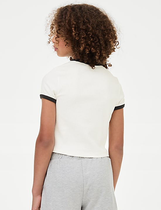 Cotton Rich Ribbed T-Shirt (6-16 Yrs)