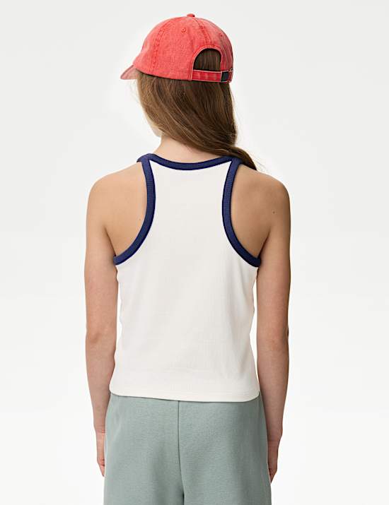 Geripptes Unterhemd mit hohem Baumwollanteil (2–16 J.)