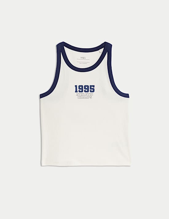 Geripptes Unterhemd mit hohem Baumwollanteil (2–16 J.)