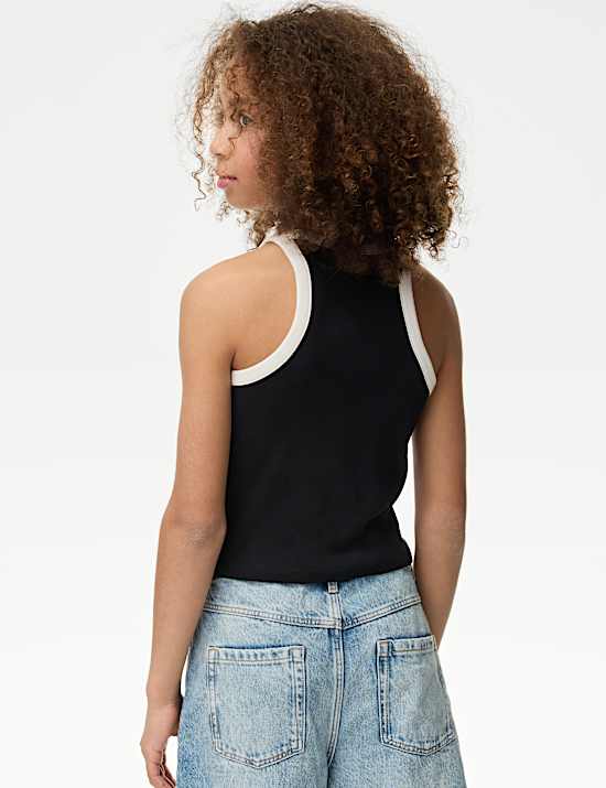 Cotton Rich Ribbed Vest (2-16 Yrs)