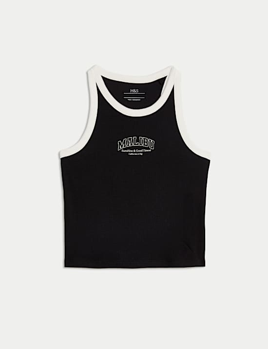 Cotton Rich Ribbed Vest (2-16 Yrs)