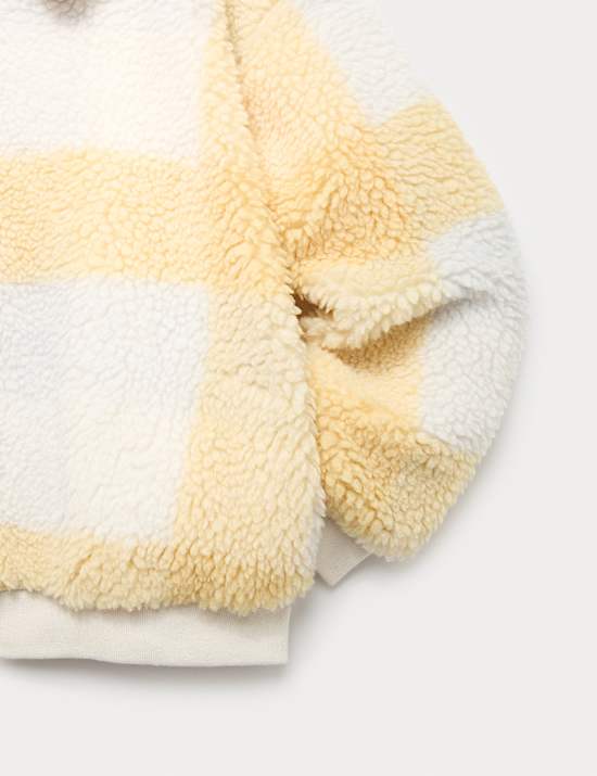 Checked Borg Jacket (2-16 Yrs)