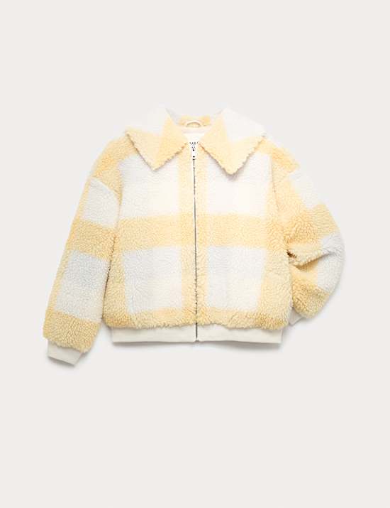 Checked Borg Jacket (2-16 Yrs)