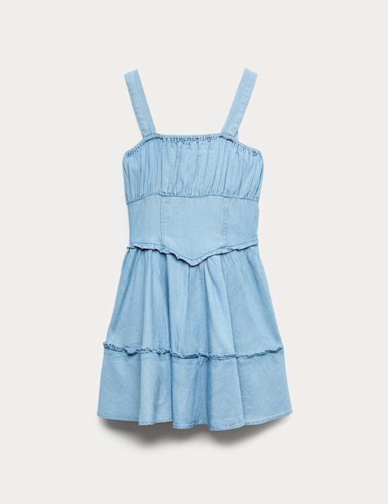 Robe corset coupe courte &agrave; carreaux (du 6 au 16 ans)