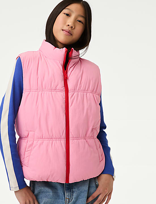 Αμάνικο μπουφάν δύο όψεων με ενίσχυση (6-16 ετών)