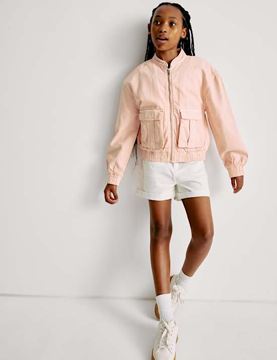 Chaqueta bomber denim (6-16 años)