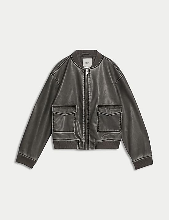 Bomber από συνθετικό δέρμα (6-16 ετών)