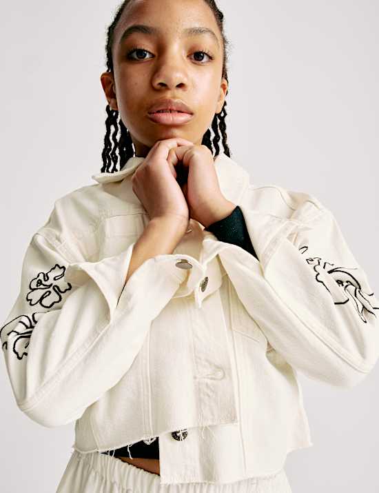 Denim Embroidered Jacket (6-16 Yrs)
