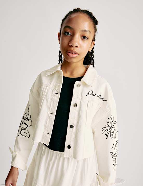 Denim Embroidered Jacket (6-16 Yrs)
