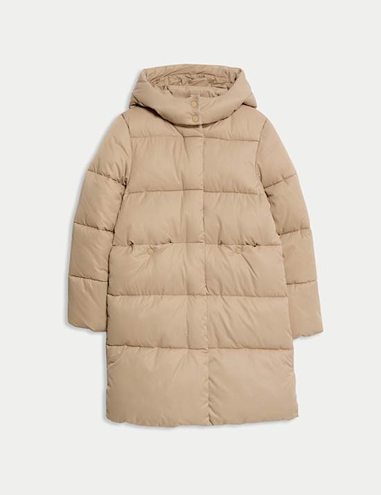 Longline Padded Hooded Coat (6-16 Yrs)