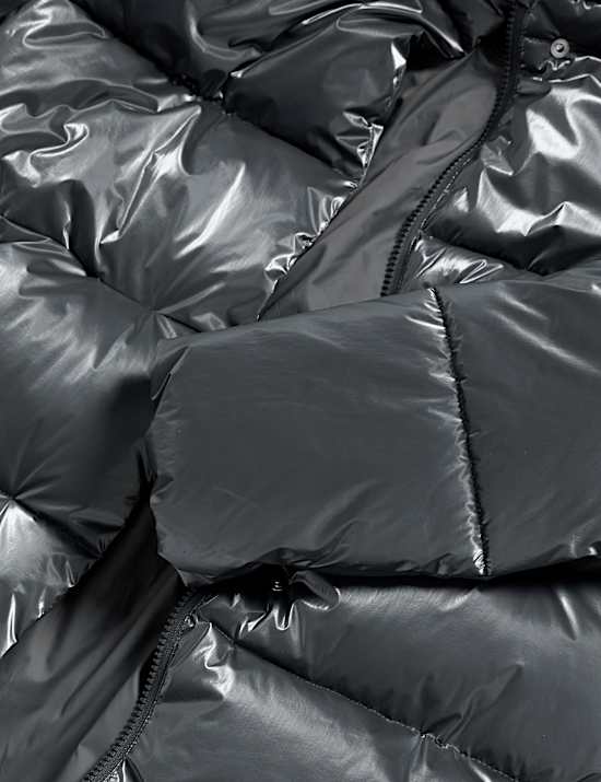 Manteau matelassé coupe longue à capuche (du 6 au 16 ans)