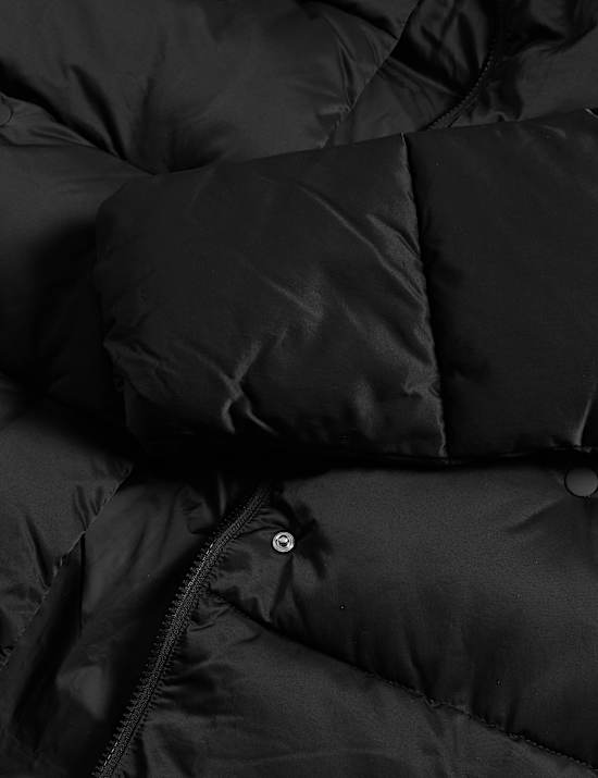 Zateplený dlouhý kabát s kapucí (6–16 let)